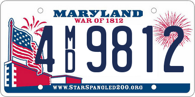 MD license plate 4MD9812