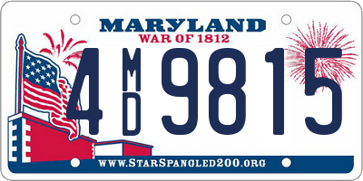 MD license plate 4MD9815