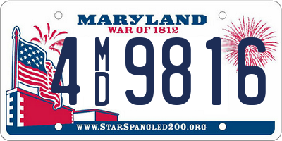 MD license plate 4MD9816