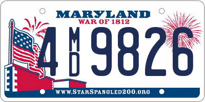 MD license plate 4MD9826