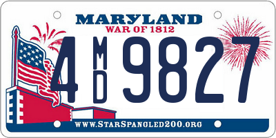 MD license plate 4MD9827