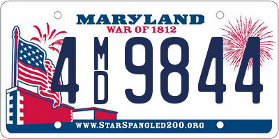 MD license plate 4MD9844