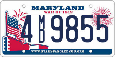 MD license plate 4MD9855