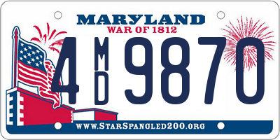 MD license plate 4MD9870