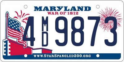 MD license plate 4MD9873