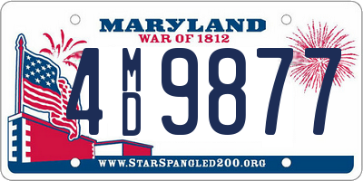 MD license plate 4MD9877