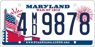 MD license plate 4MD9878