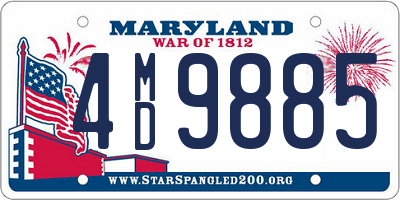 MD license plate 4MD9885