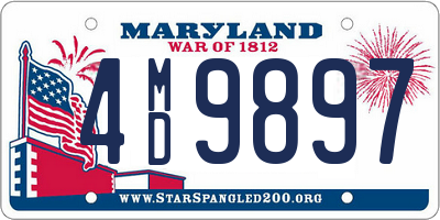 MD license plate 4MD9897