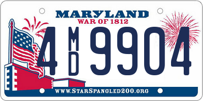 MD license plate 4MD9904