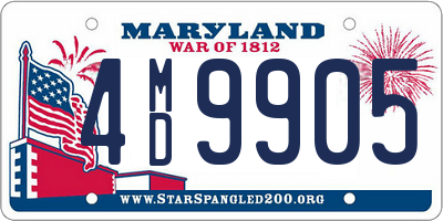 MD license plate 4MD9905