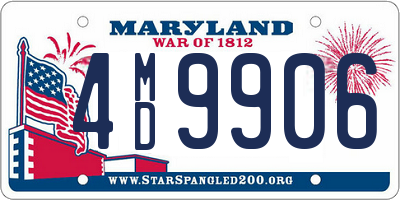 MD license plate 4MD9906
