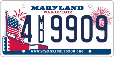 MD license plate 4MD9909