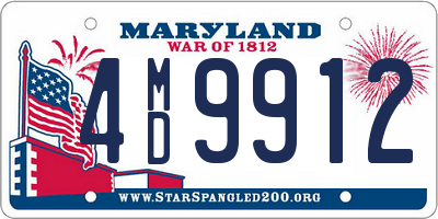 MD license plate 4MD9912