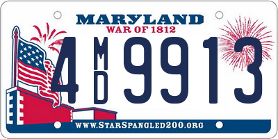 MD license plate 4MD9913
