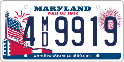 MD license plate 4MD9919