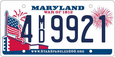 MD license plate 4MD9921