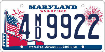 MD license plate 4MD9922