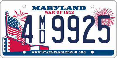 MD license plate 4MD9925