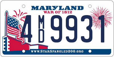 MD license plate 4MD9931