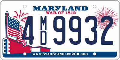 MD license plate 4MD9932