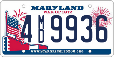 MD license plate 4MD9936