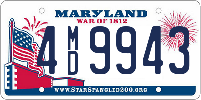 MD license plate 4MD9943