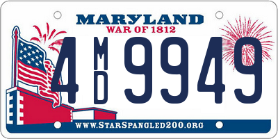 MD license plate 4MD9949