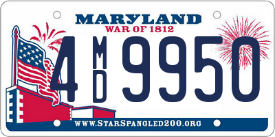 MD license plate 4MD9950