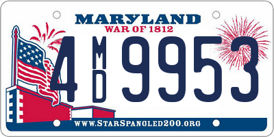 MD license plate 4MD9953