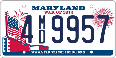 MD license plate 4MD9957