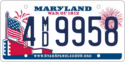 MD license plate 4MD9958
