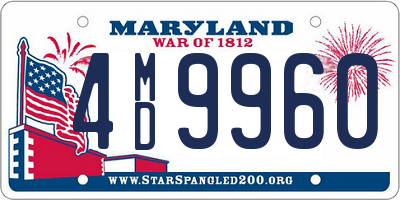 MD license plate 4MD9960