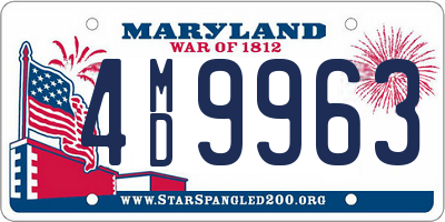 MD license plate 4MD9963