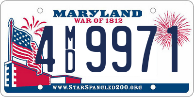 MD license plate 4MD9971