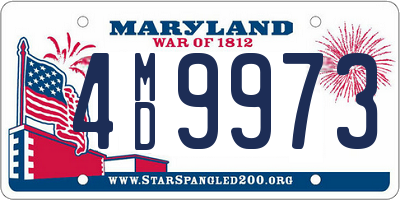 MD license plate 4MD9973