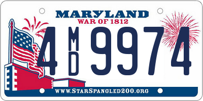 MD license plate 4MD9974