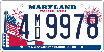 MD license plate 4MD9978