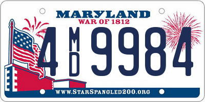 MD license plate 4MD9984