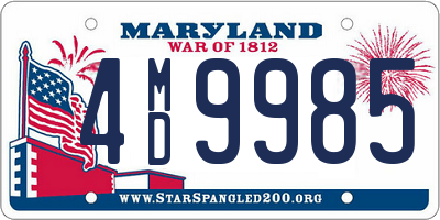 MD license plate 4MD9985