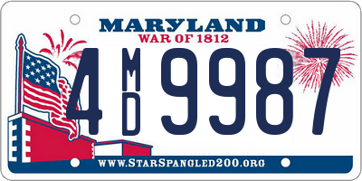 MD license plate 4MD9987