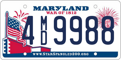 MD license plate 4MD9988