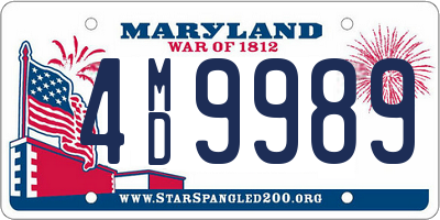 MD license plate 4MD9989