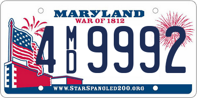 MD license plate 4MD9992