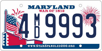 MD license plate 4MD9993