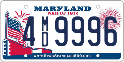 MD license plate 4MD9996