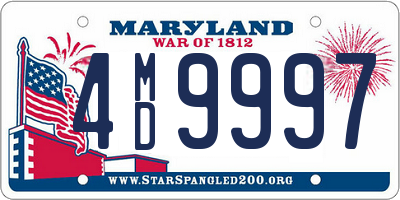 MD license plate 4MD9997