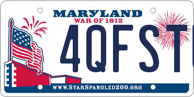 MD license plate 4QFSTU