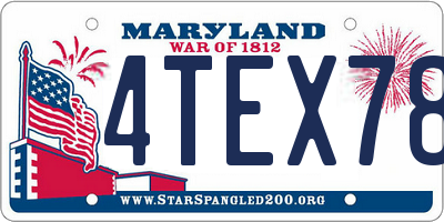 MD license plate 4TEX788