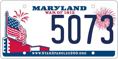 MD license plate 5073